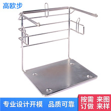 超市商场购物袋挂架金属收银台胶袋摆放架银色收银柜全新电镀铁架