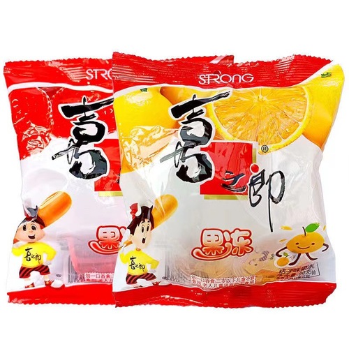Xililang Jelly 90g Pack with Fruit Pulp, Coconut, Strawberry, and Orange Flavor - Leisure Snack for Children and Marriage Candy