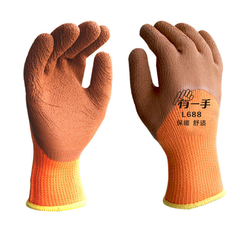 Dengsheng productos genuinos L688 guantes de protección laboral engrosados a prueba de frío guantes de inmersión de invierno cálido Protección Laboral trabajo en el sitio de construcción