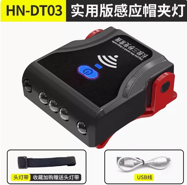 Hana dt03 práctico lámpara de clip de sombrero de inducción