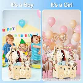 跨境木质婴儿衣服收纳架手提式淋浴玩具置物架木制衣帽收纳挂架