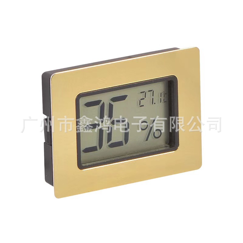 外贸专供55MM方形高精度嵌入式雪茄盒湿度计厂家现货电子温湿度计