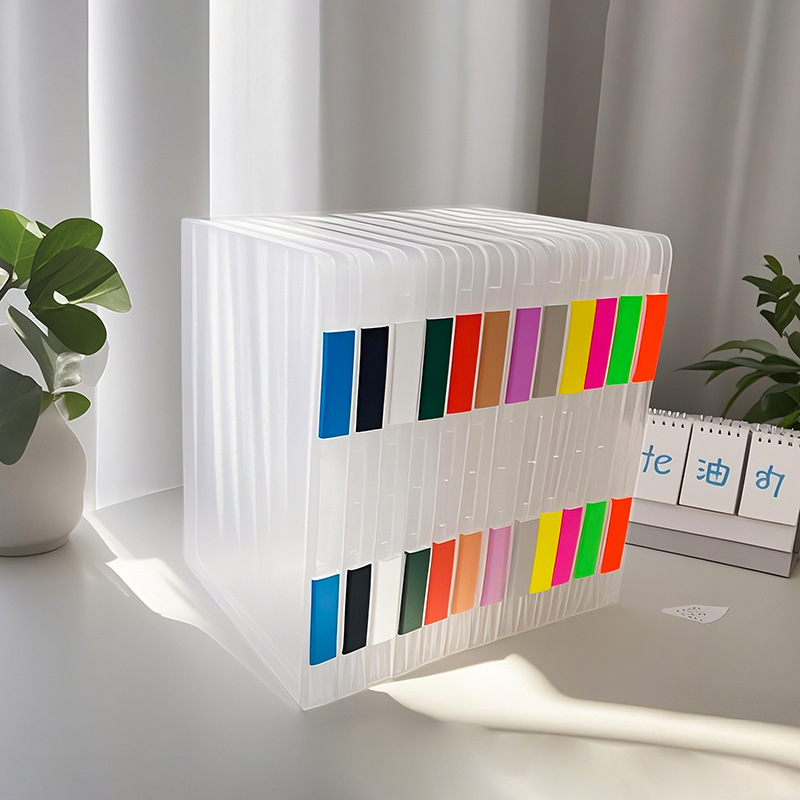 Thickened Transparent Storage Box Office Supplies A4 File Information Manicure Box Hand Account Receipt Desktop Organization and Storage