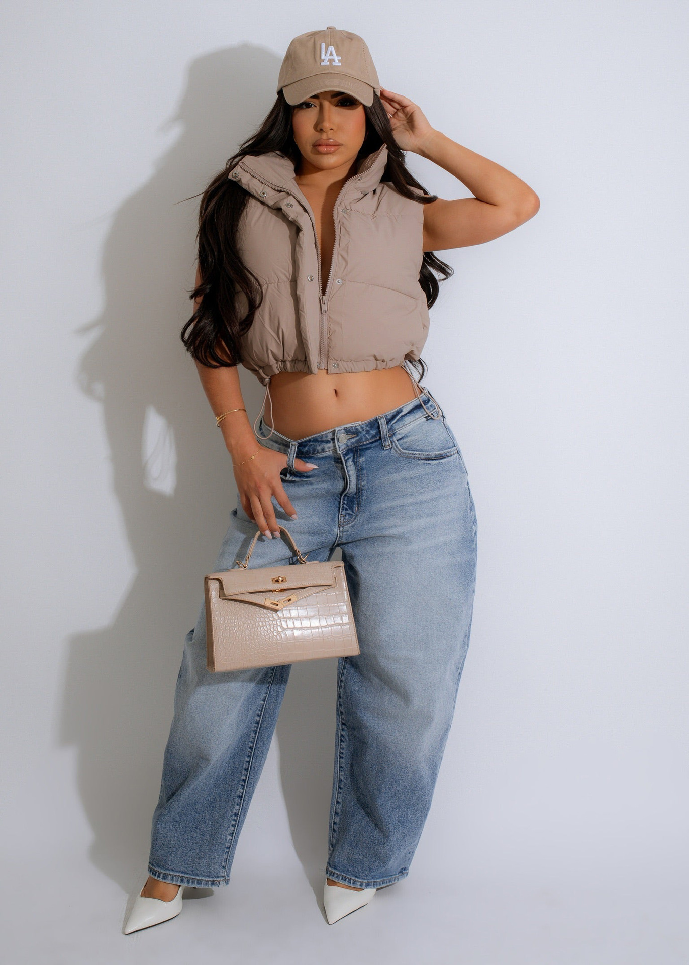 420g Weight Vest Outerwear Type Sleeveless Sleeve Length Zipper Placket Type Polyester Fabric Type Short Top Length Daily Occasion Standing Collar Neckline Slim Fit Type Solid Color Pattern Winter, Autumn Season Women's Gender Casual Style Women's Casual Solid Color Zipper Vest 12
