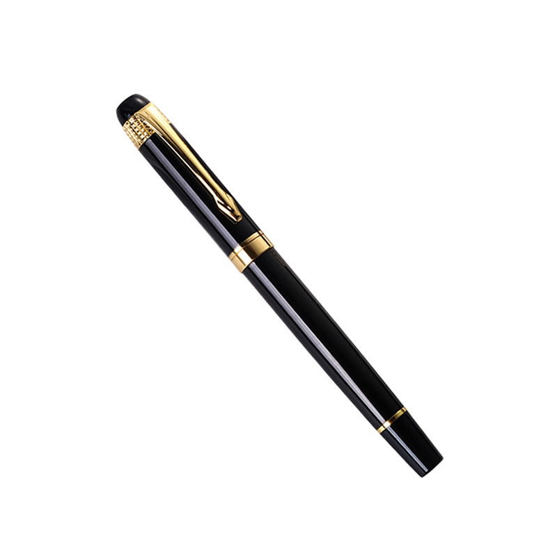 Pluma de metal suministro directo de fábrica en stock Negro Firma Pluma de regalo pluma letras LOGO negocio Pluma letras