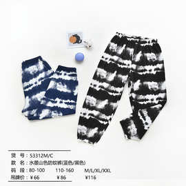 品牌正品儿童亲子防蚊裤薄款防晒裤男女童宽松束脚新款居家服长裤