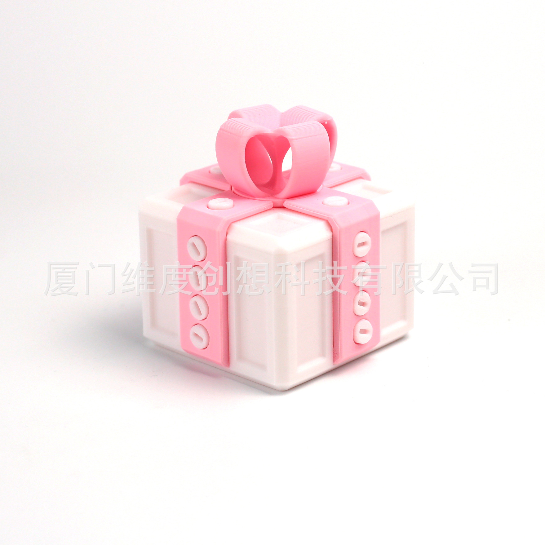 흰색 상자 + 분홍색 활