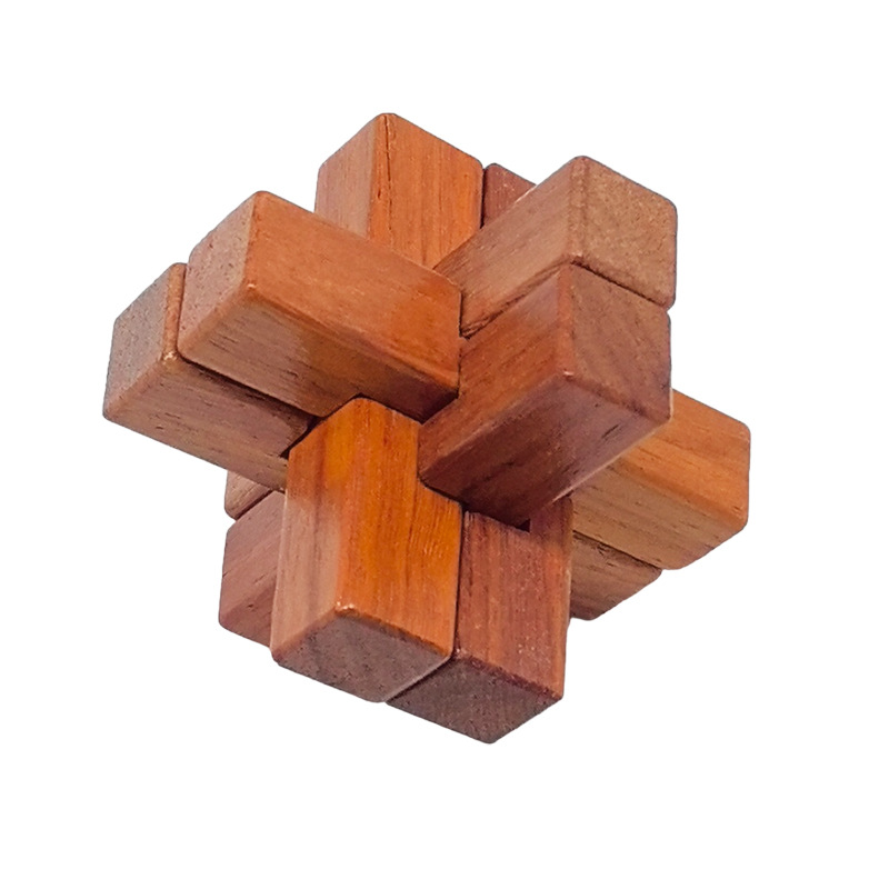 Juguete interactivo de inteligencia con cerradura Luban, cerradura grande de seis vías, cerradura Kongming de nueve piezas, rompecabezas educativo para estudiantes de primaria, desmontaje y montaje creativo.