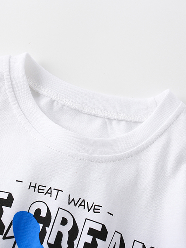 Malwee ropa para niños de verano nuevo estilo europeo y americano para niños pequeños y medianos cuello redondo casual pantalones de manga corta guapo conjunto de dos piezas para niños