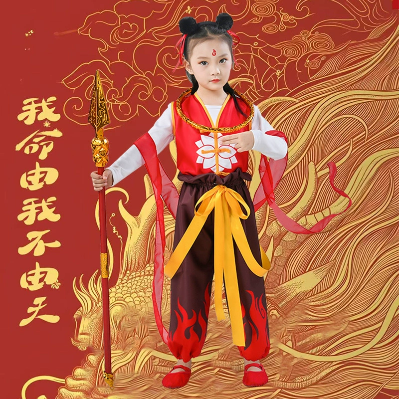 Ао Бинг выступает в роли Незы, детский костюм для парада открытия спортивного мероприятия, наряд для входа, представление чирлидинга ко Дню защиты детей.