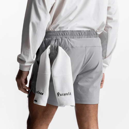 Stretch quick-drying breathable sports pants for men's summer fitness training American basketball shorts below the knee running three-point pants