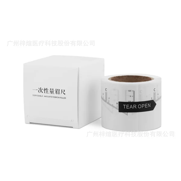 One-time embroidery auxiliary measuring eyebrow ruler supplier three-point positioning balance eyebrow ruler factory direct PMU