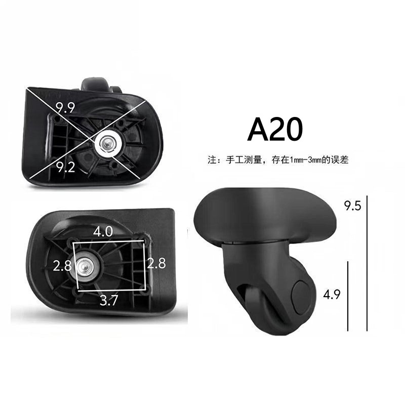 Luggage wheel accessories, universal wheels, wear-resistant password lock handle, travel luggage bag sliding wheels, replacement wheels