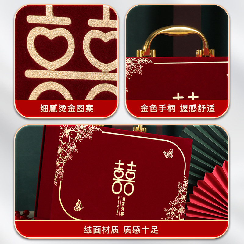 Caja de dinero de regalo Caja de oro de regalo de compromiso del hombre Caja de oro de 100.000 citas Caja de regalo Caja de oro de regalo Regalo de flocado Caja de regalo en efectivo