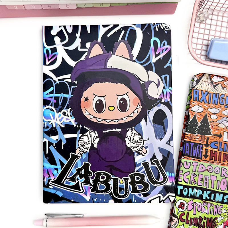 ブティックの新しい落書きラブ布カラーページハードシェルノートブックかわいい漫画ハンドブック学生メモ帳..|undefined
