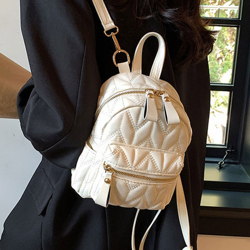 Japanese style simple shoulder bag popular women's bag  new style girls students embroidery line casual versatile large capacity backpack 