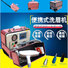 スーツケースの携帯型レーザー眉毛洗浄機のタトゥーを洗います。