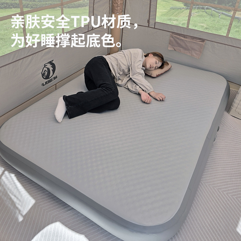 公狼工厂直销拉丝充气床垫单人家用网红双人可折叠气垫床露营跨境|undefined