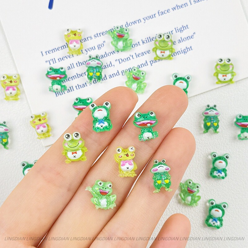 Internet Celebrity Cute and Funny Little Frog Nail Art Accessories Cartoon Earrings Wearable Nail Hairpin Mobile Phone Case Nail Accessories Internet Celebrity Cute and Funny Little Frog Nail Art Accessories Cartoon Earrings Wearable Nail Hairpin Mobile Phone Case Nail Accessories