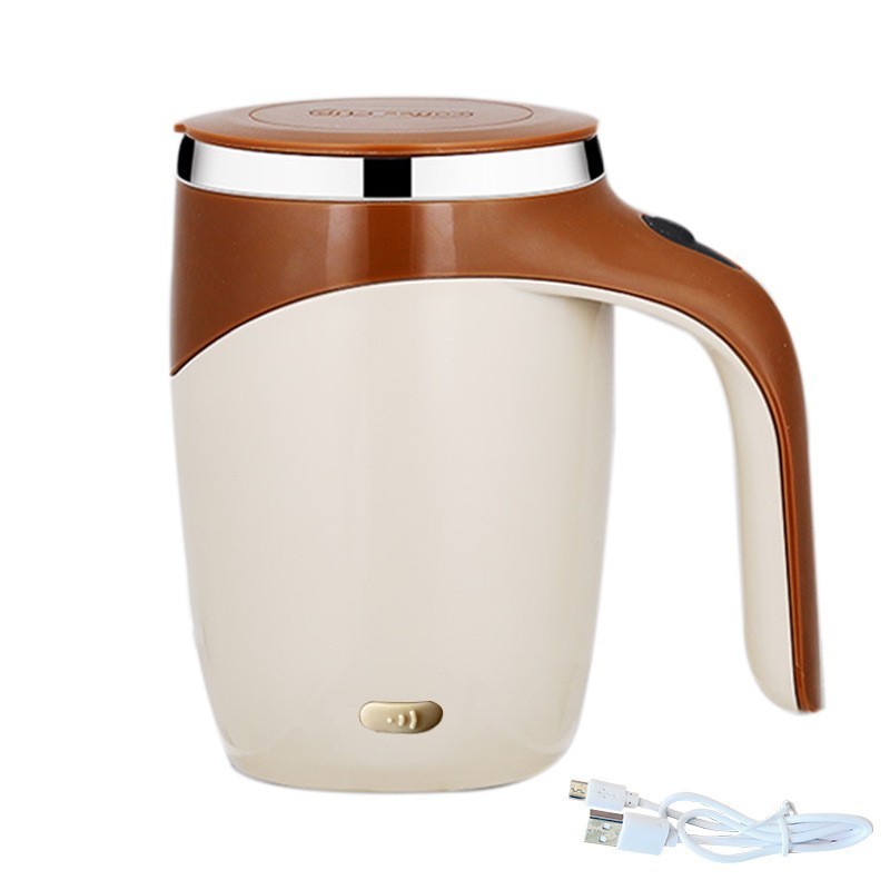 新しい家庭用電気コーヒーカップ 304 ステンレス鋼全自動ミキシングカップ怠惰な磁気回転マグ|undefined