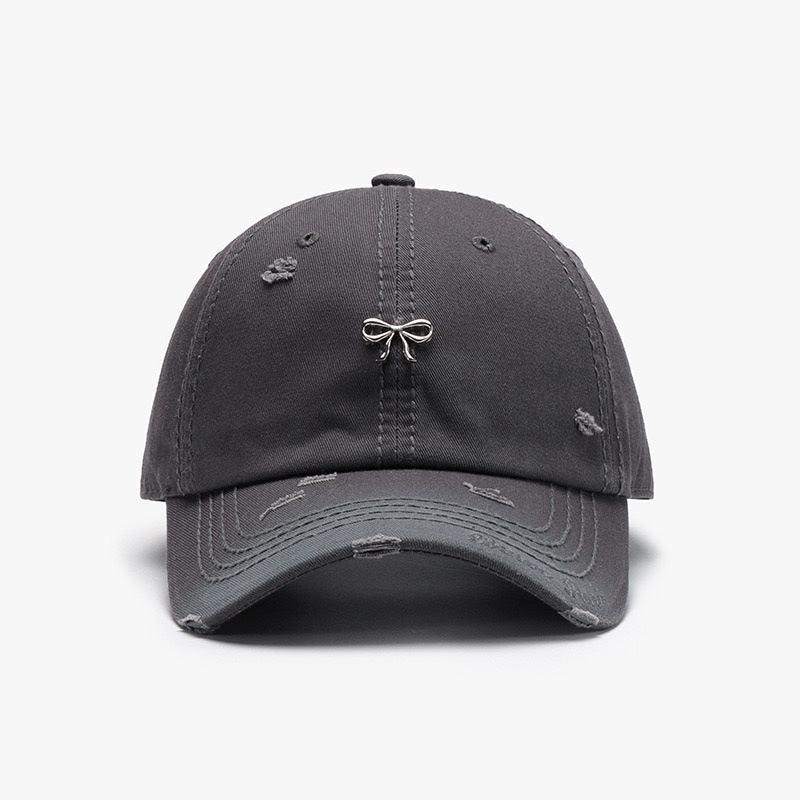 Sombreras de béisbol de arco japonés originales de moda para mujeres, gorras de lengua de pato agujeros, gorras pintadas, sombreros de cara teñidos con gradiente