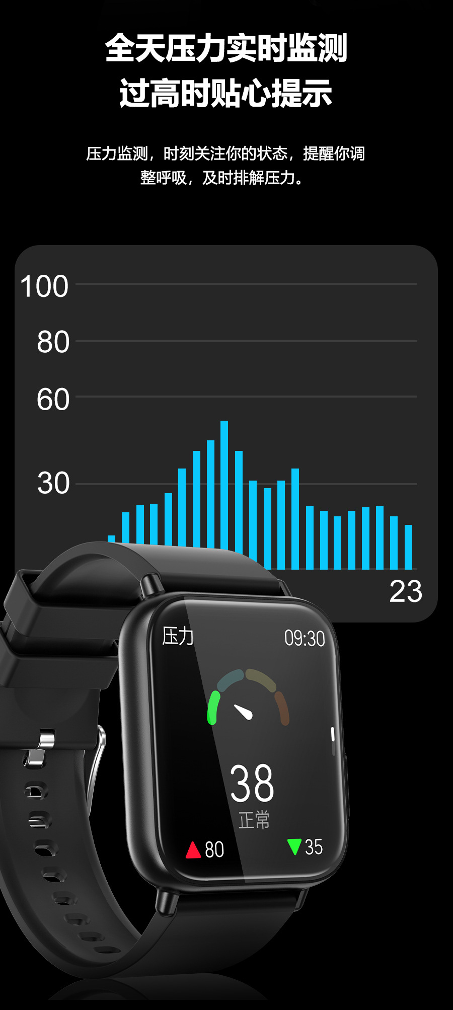 The new cross-border TK10 smartwatch, ECG, heart rate, blood pressure, blood oxygen, body temperature, fitness and health wristband, and incoming call reminder undefined
