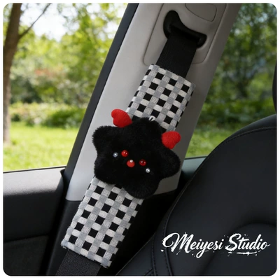 Cartoon Car Seatbelt Shoulder Pad Angel Star Car Decoration Seatbelt Protector Anti-Strangle for Women