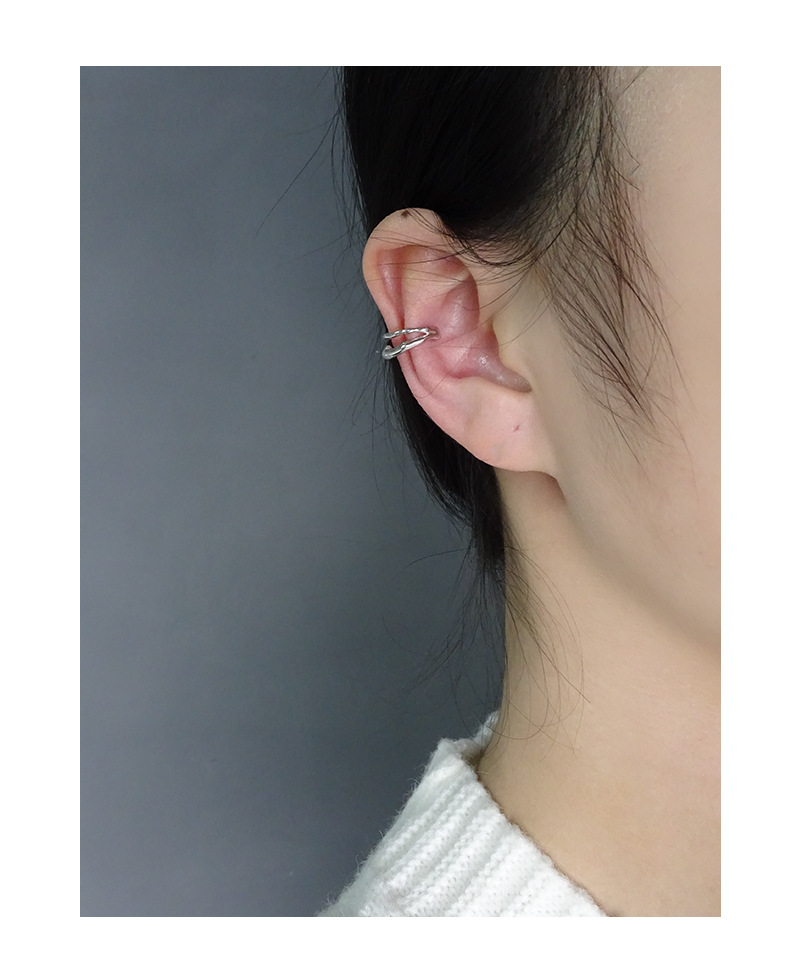 Plating Design 1 Piece 925 Sterling Silver Geometric Ear Cuffs