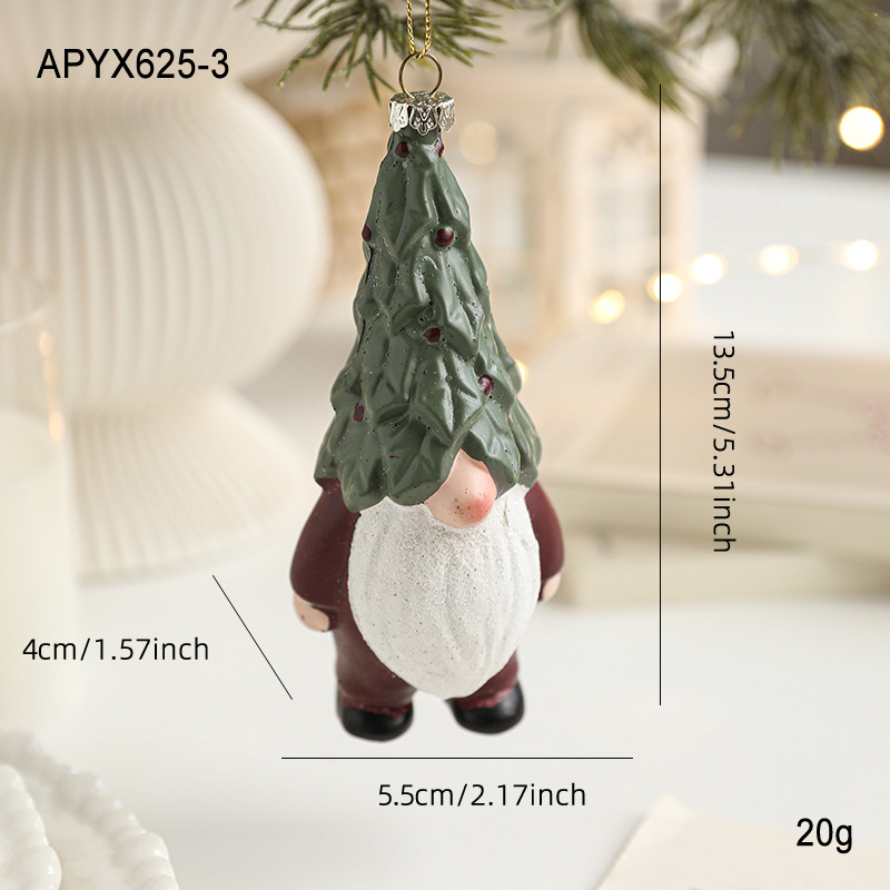 Nuevo plástico transfronterizo Papá Noel limpiador árbol de Navidad colgante decoración decorativa decoración de mesa decoración de vacaciones