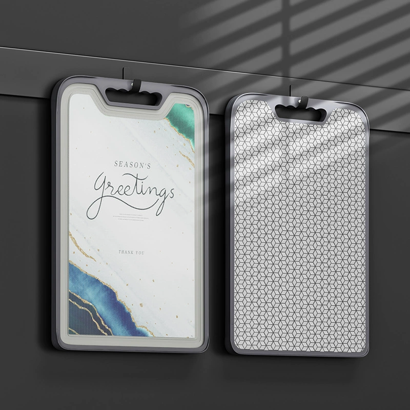 304 легкая антибактериальная разделочная доска из нержавеющей стали, бытовая кухонная разделочная доска, двусторонняя портативная разделочная доска, полипропиленовый чехол для фруктов и овощей