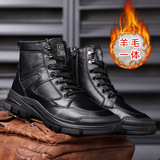 Удерживающие тепло утепленные туфли, сапоги, нескользящая обувь, из натуральной кожи