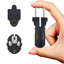 美规旅行插头美规转电源线欧洲欧标转美标插头欧规转换插头美式