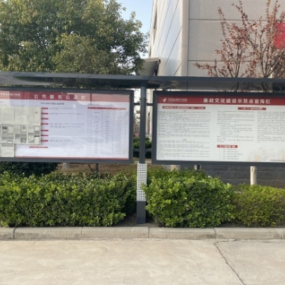 户外不锈钢烤漆仿古气压杆挂墙公告广场宣传栏橱窗展板标牌立灯箱