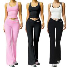 B 23753 Cross High Waist Sport Set ײɫ�˶���װ ŷ������羳