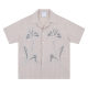 Clothing Family Design Floral Cuban Collar Shirt Men's Summer Street Vibe Loose Retro Striped Short Sleeve Shirt