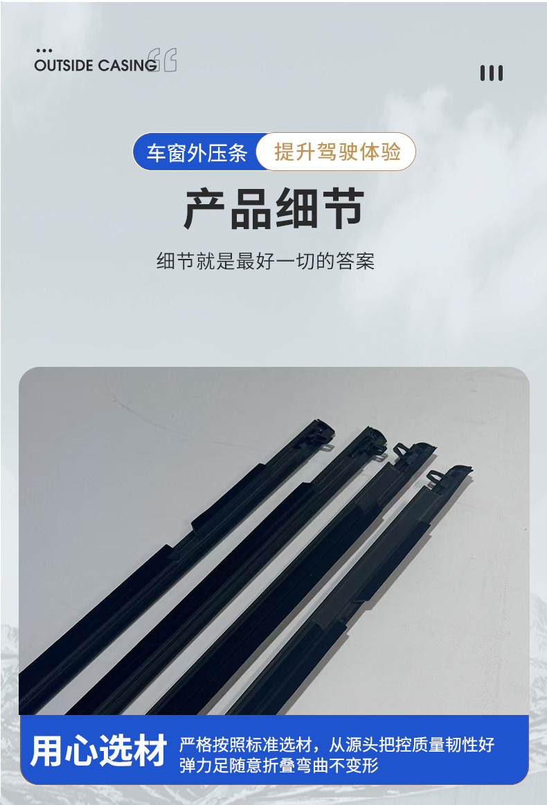 Suitable for Ma San Automobile Exterior Pressure Strips Bp4K50640F/Bp4K50650D/Bp4K50650F Window Sealing Strips