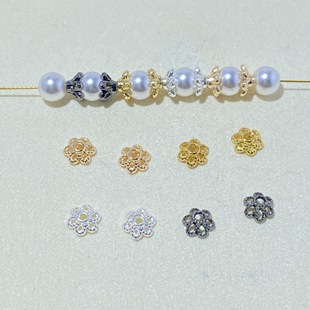 14K����ɫ�U�ջ���6mm���� diy�ֹ��Ʒ���ɢ���Ƭ��ñ���