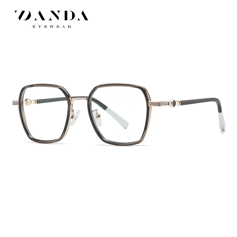 Nuevo artístico anti-azul claro gafas lisas de las mujeres de moda multilateral miopía gafas marco TJ813 ultra-ligero TR90 gafas de ordenador