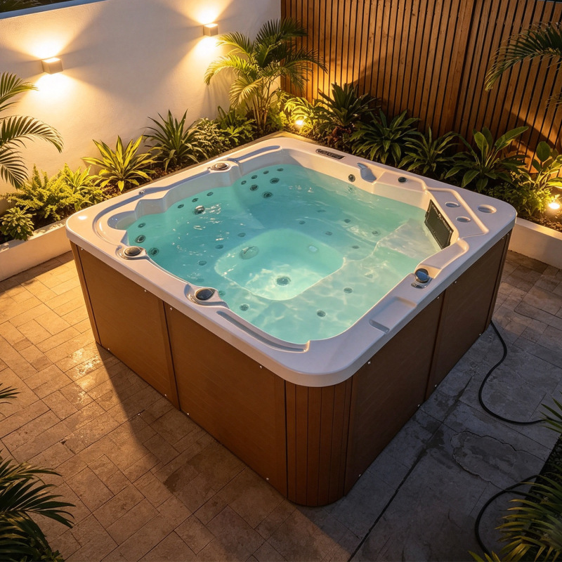 Villa Hotel Heated Bath Outdoor Big Pool Spa Smart Surf Massage SPA Bathtub Pool for 5