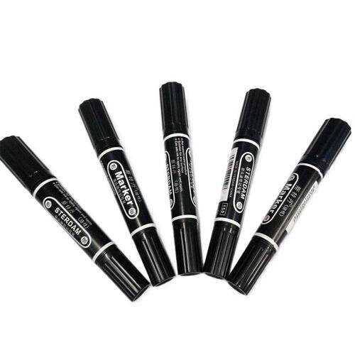 Stedam oil-based double-headed marker pen, red, blue and black 3-color marker pen, hook pen, large-head pen for logistics