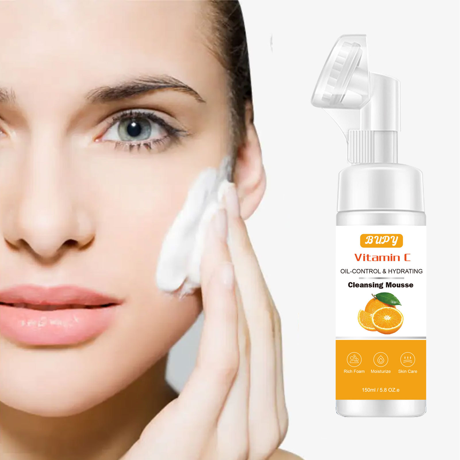 C Mousse Vitamin foam Facial Moisturizing Skin Cleansing Two in One Amino Acid VC Cleanser  leansg  Amo V leanser  2024_voghion.com