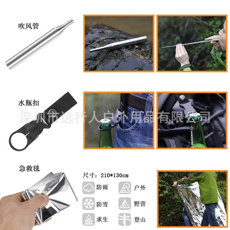 Travel universal tools set, equipment for camping