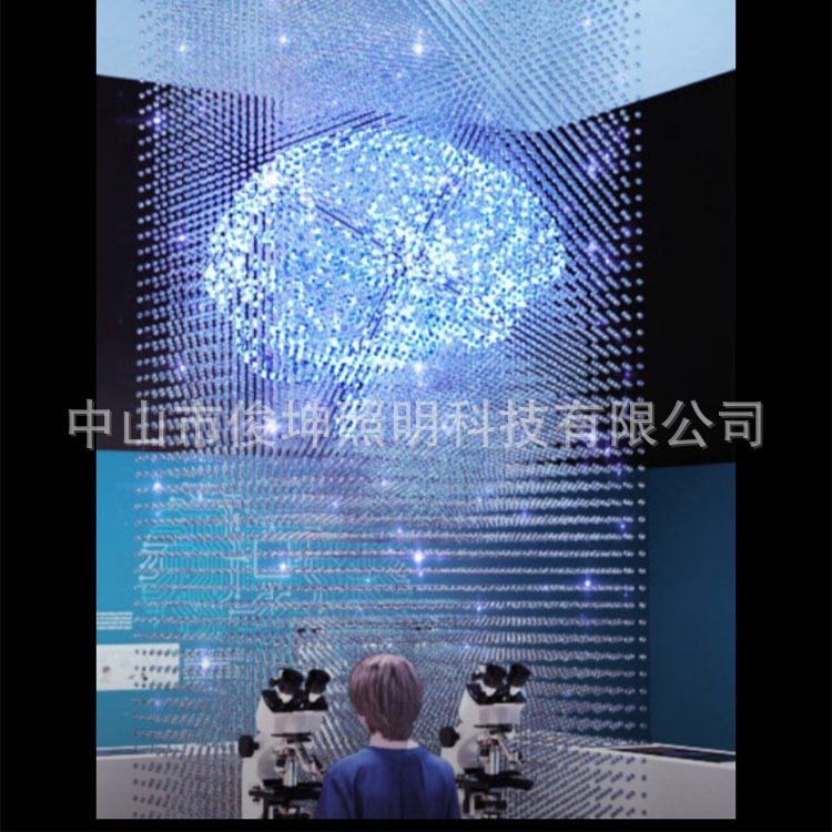 智能3D矩阵炫彩吊灯文旅引流三维动画摆件灯