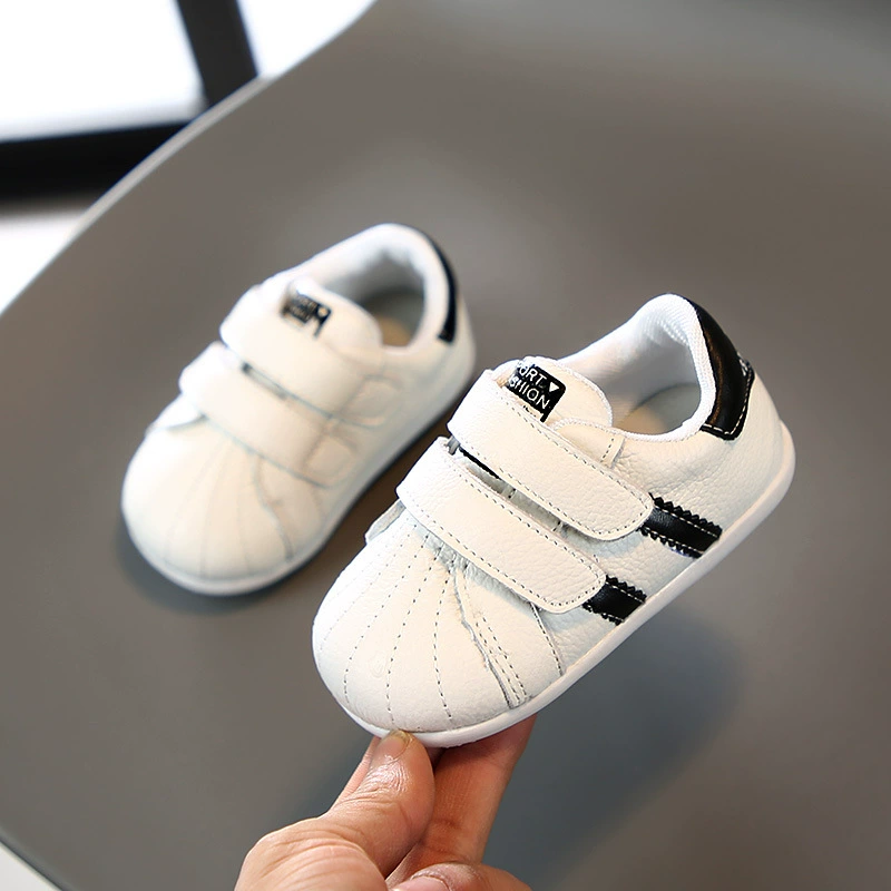 Demi-season footwear for men and women girl's, white shoes for early age, trend of season, 0 years, soft sole