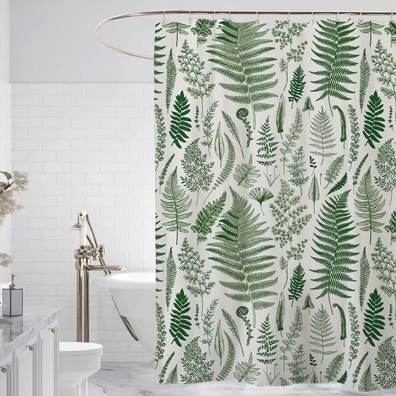 Nordic Ins Style Bathroom Curtain Waterproof Mildew-Proof Hanging Curtain Door Curtain Partition Blocking Curtain Thickened No-Drill Cross-Border Hot Sale