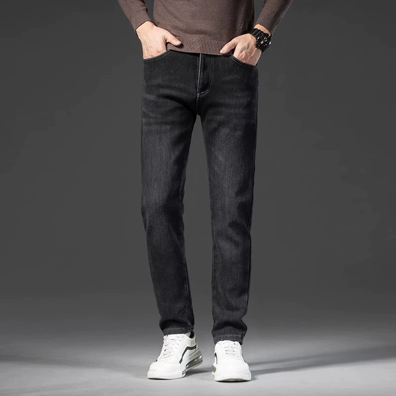 Elite elastic summer jeans for leisure, slim fit, classic length