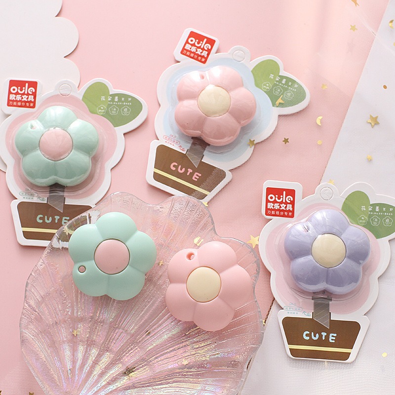 Mini cuchillo de flores para uso general, lindo cuchillo expreso de desmontaje, cuchillo de corte de papel, cortador de papel creativo portátil, herramienta de bricolaje