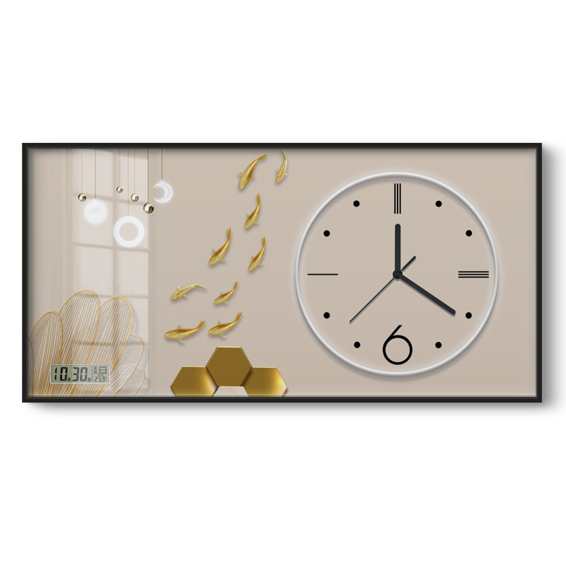 Caja de medidor de electricidad decoración pintura de gran tamaño con reloj calendario perpetuo para niñas que cubren la caja de distribución fuerte y débil pintura colgante del restaurante