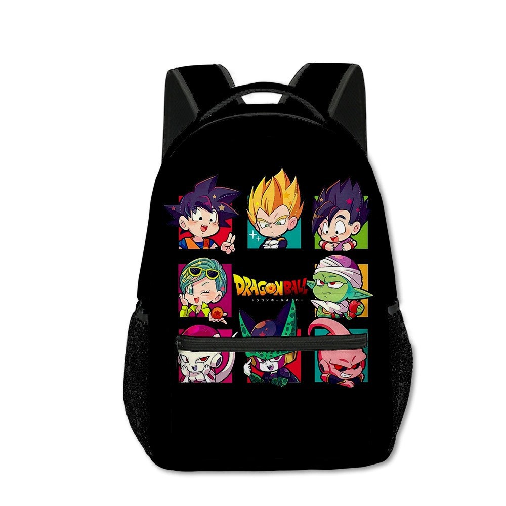 3D transfronterizo impresión de doble cara siete bolas de dragón nuevo dibujo animado bolsas escolares de estudiantes de primaria y secundaria mochila para niños mochila