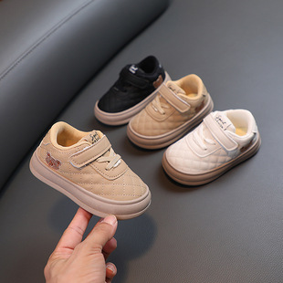 2023 Spring and Autumn New Children's sneaker Boys' Shoes Girls' Casual Board Shoes Baby Cartoon Bear Outer Wear Leather Shoes